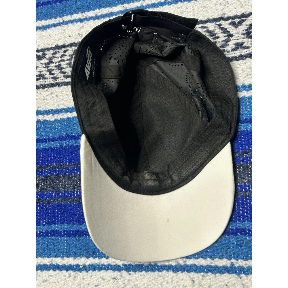Avia Hat Adult Womens Black Strap Back Cap Adjustable Hook Loop Running